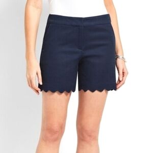Talbots Navy Scallop hem shorts
